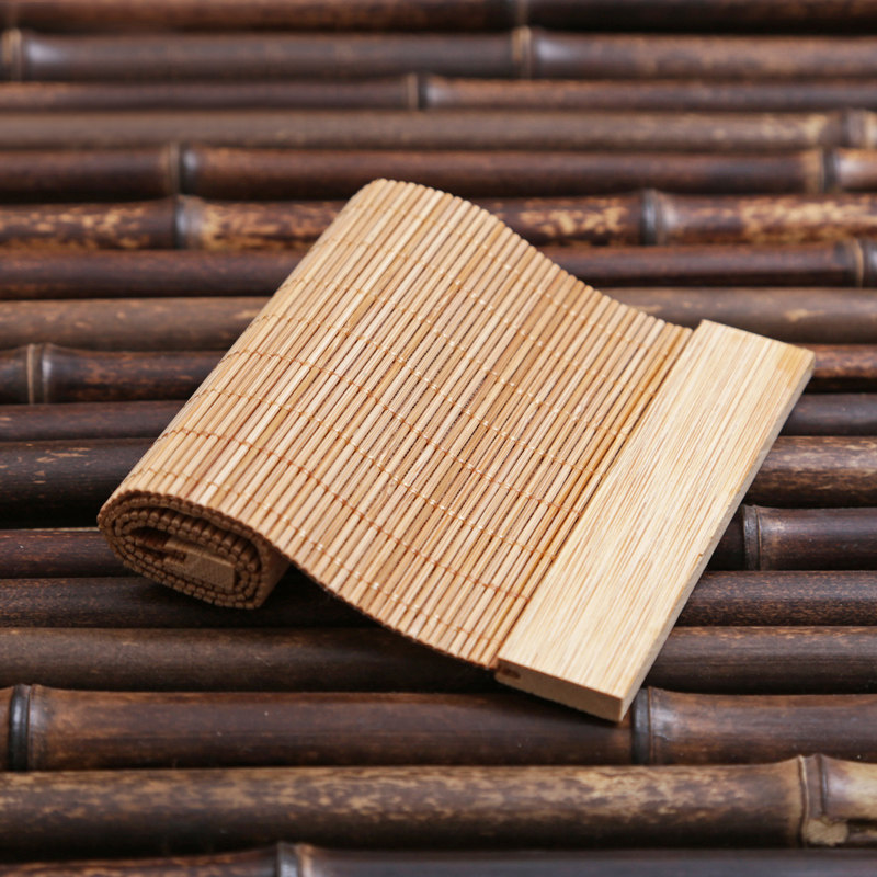 茶道茶托_碳化竹丝隔热茶铺茶帘茶席 创意特色竹条茶托 天然功夫茶具