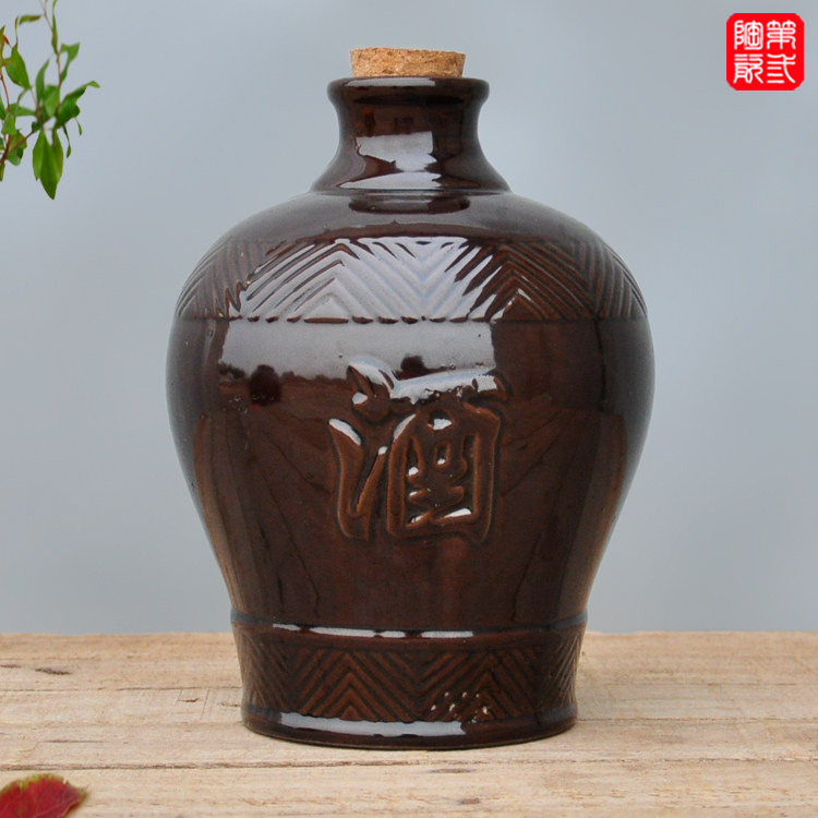 储酒罐_高档5斤装陶瓷酒坛子土陶酒坛酒缸泡酒罐储酒罐小泡酒瓶 存酒