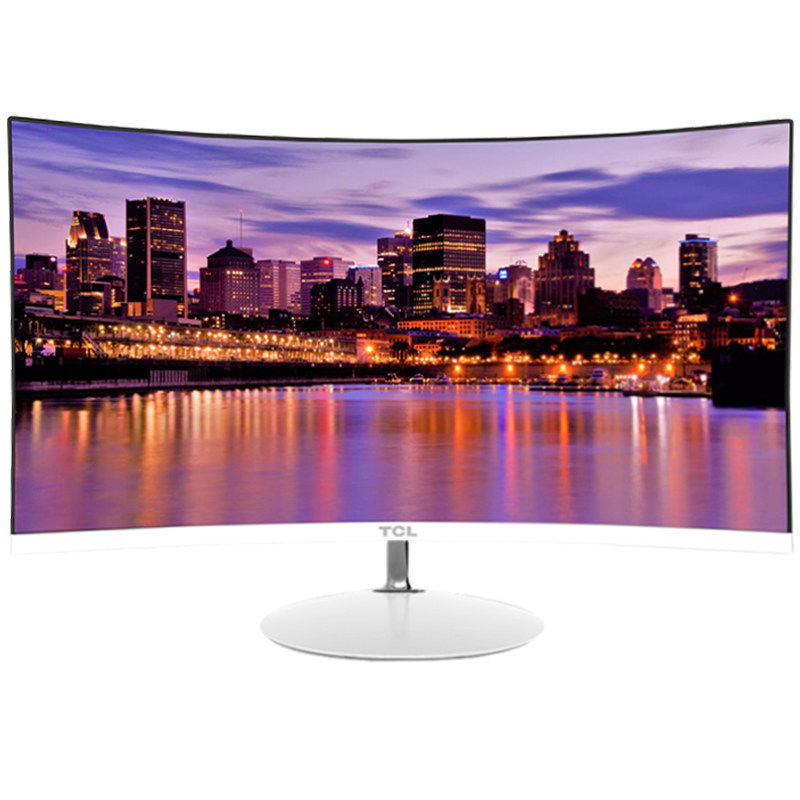 tcl曲面显示器24英寸t24m6c窄边框hdmi高清ps4液晶电脑显示屏幕23