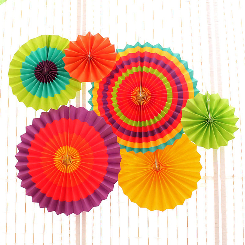 派对布置 装饰用品_节庆装饰纸花扇纸拉花套装婚庆儿童生日派对儿童节