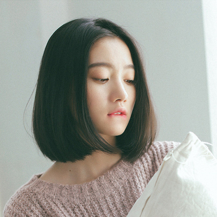 短发假发 bobo头 修脸蓬松自然_时尚女短发bobo头jiafa中分内扣蓬松