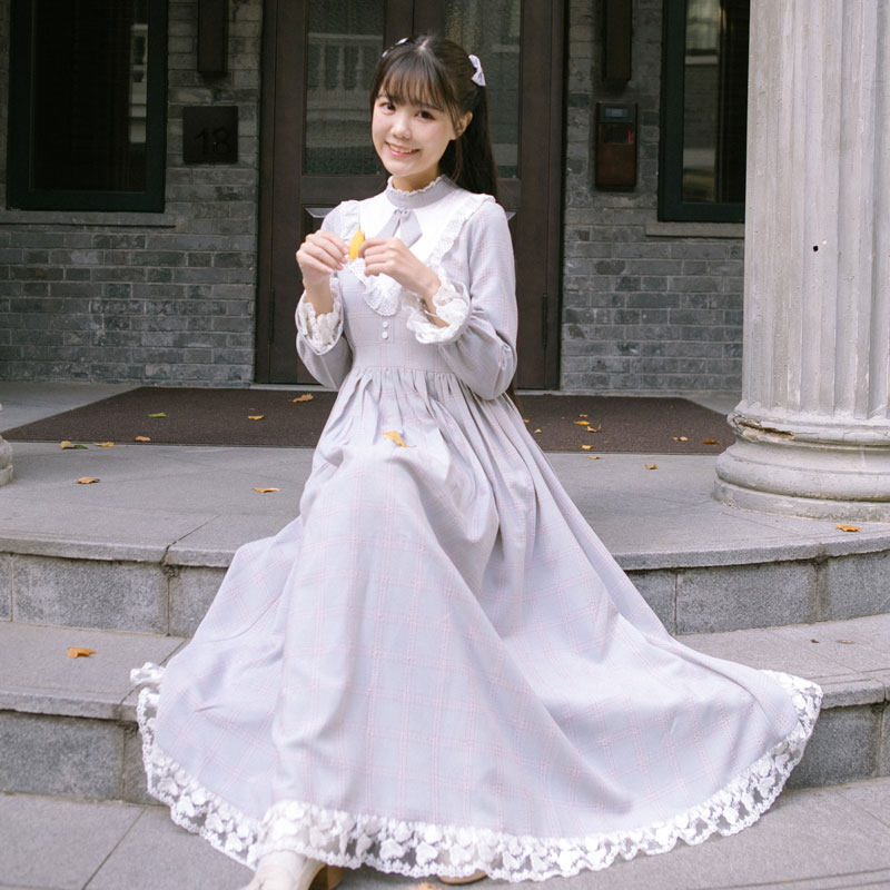 川黛   小步舞曲 原创设计 民国风 少女蕾丝小洋装 复古连衣长裙