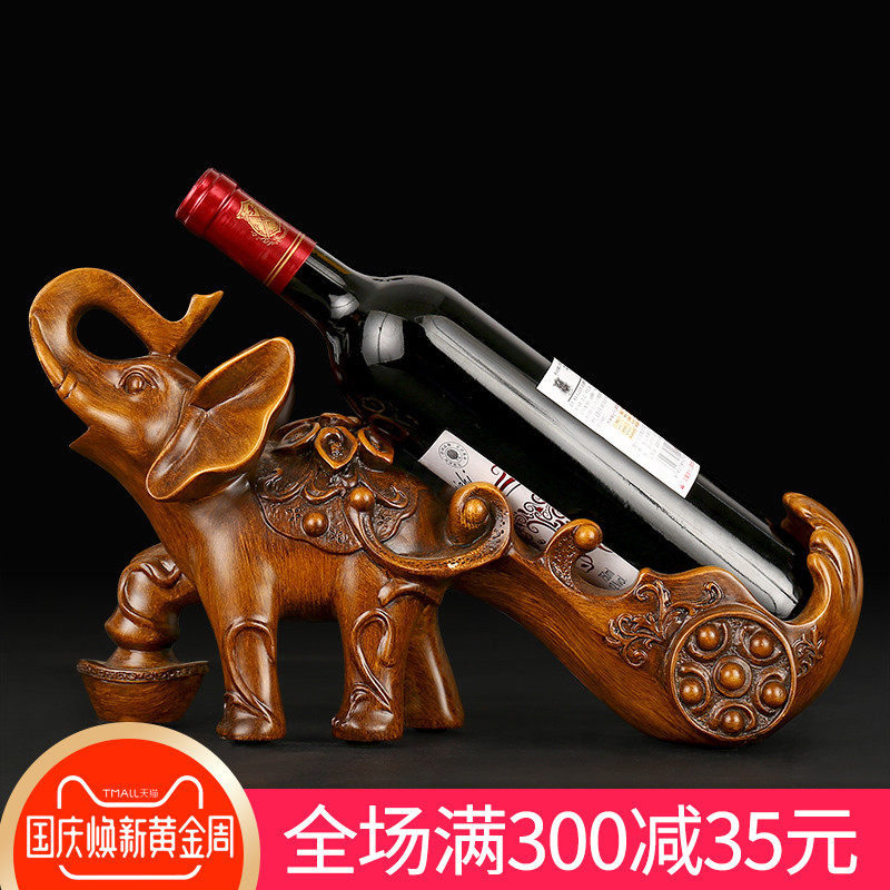 大象摆件 客厅装饰品_大象酒柜装饰品红酒架摆件酒驾客厅现代简约工艺