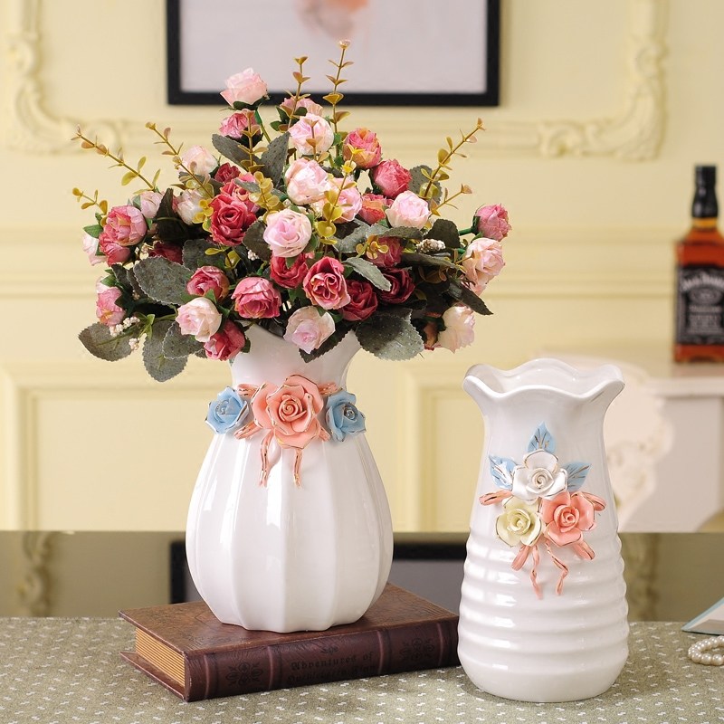 花瓶摆件陶瓷客厅干花插花器现代简约家居装饰工艺品创意ins水培