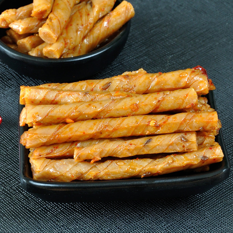 香辣五香豆腐干 辣条 速食辣片 素肉 195克/袋