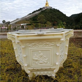 六角花盆模具水泥花盆盆景模型塑钢abs花园仿硅胶盆景欧式罗马柱