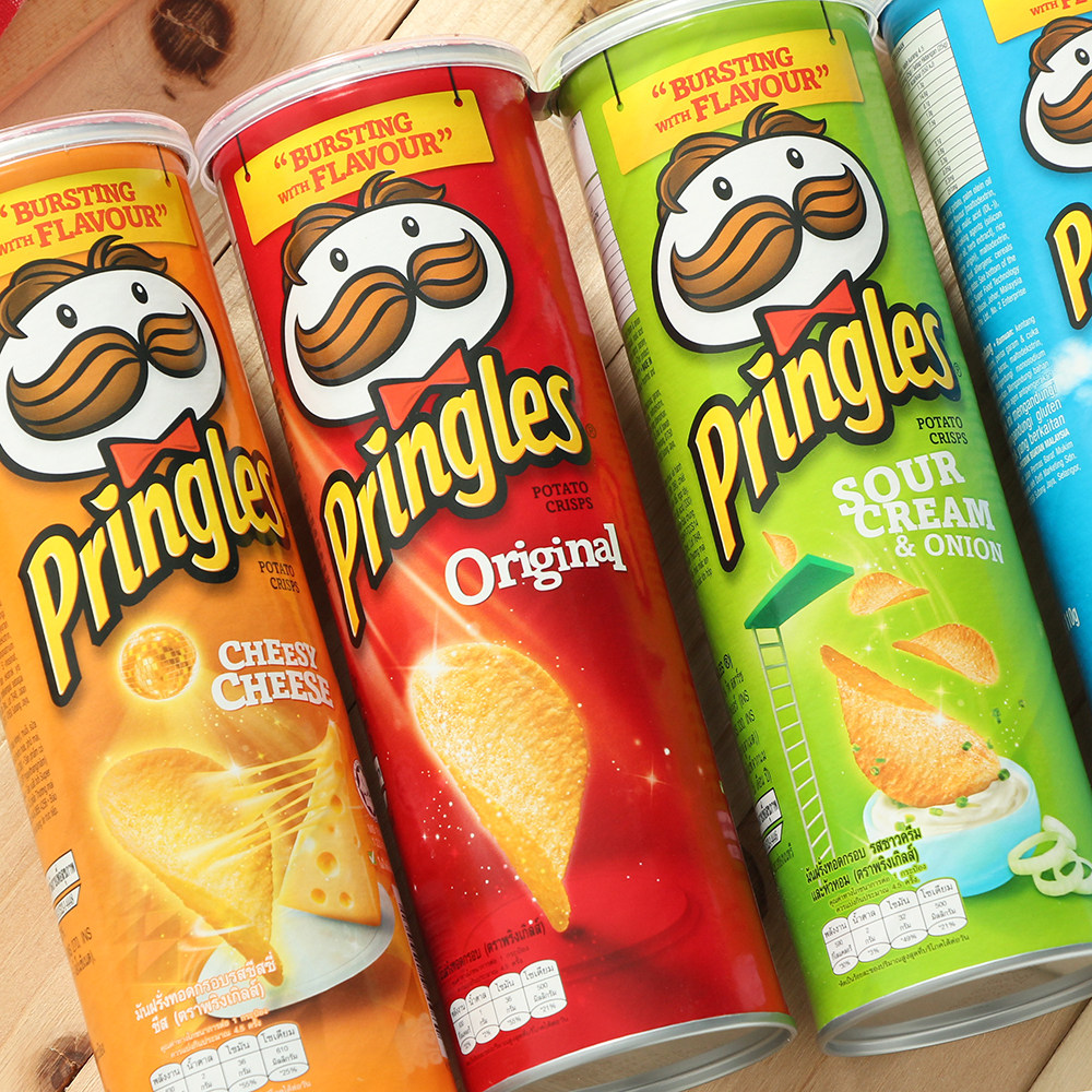 马来西亚进口零食品客薯片芝士/洋葱/盐醋罐装