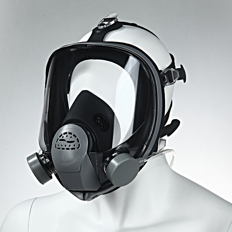 以勒输气供气式防毒面具防护口罩喷漆专用喷砂全面罩自配空压机式