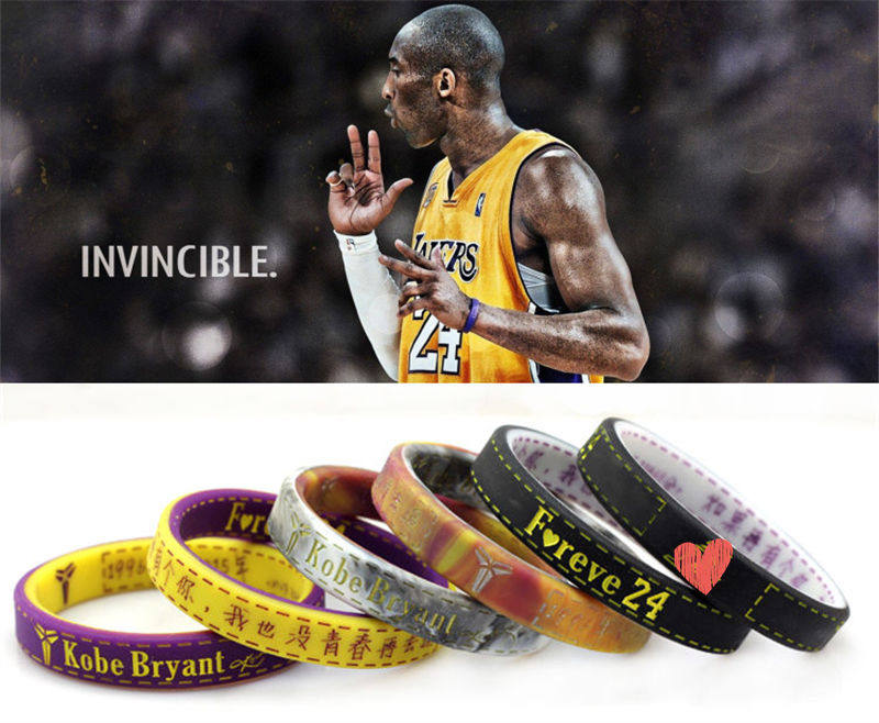 能量手环_科比退役球迷纪念品运动手腕带手环硅胶情侣篮球球星能量