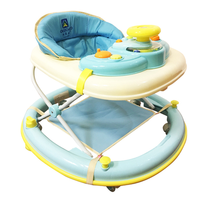 婴儿童学步车6/7-18个月宝宝防侧翻多功能折叠学行车脚步车带音乐