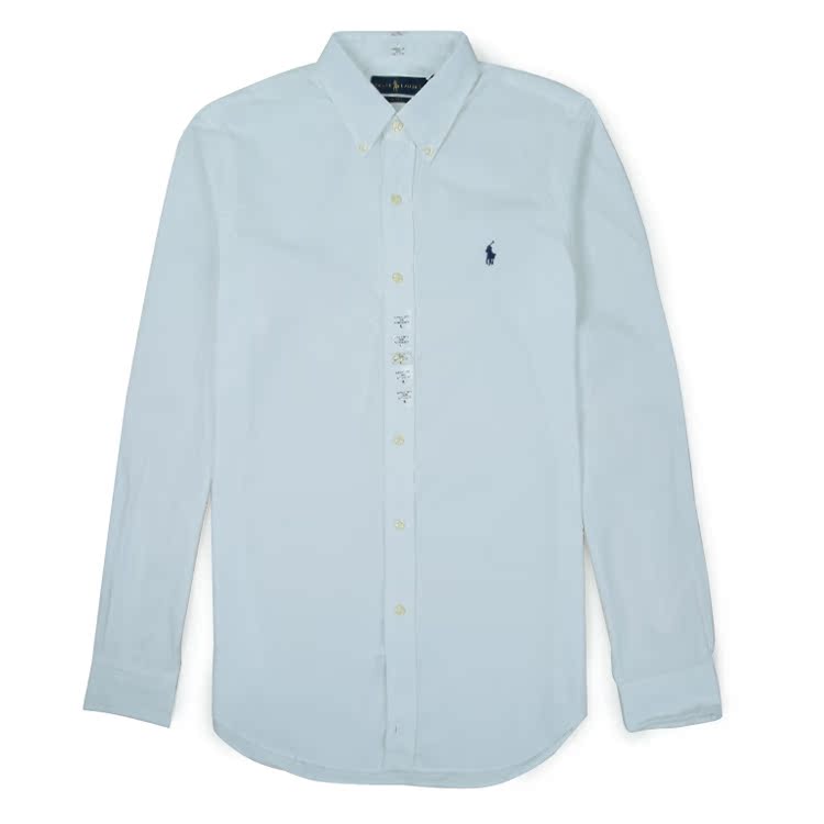 纽约大宝 polo ralph lauren 男士春夏小马标纯色长袖衬衫