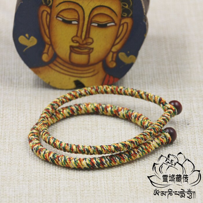 五色线手绳_包邮 手工编织五色线 藏传佛教九乘金刚结五彩手绳 转运