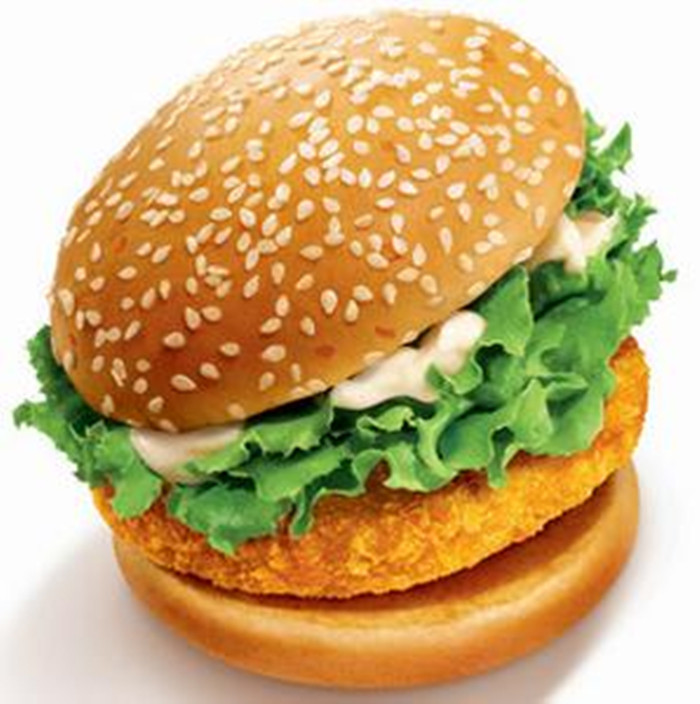 特价汉堡肉_肯德基田园脆鸡堡 鸡肉饼 汉堡包专用蔬菜鸡排 田园菜蔬堡