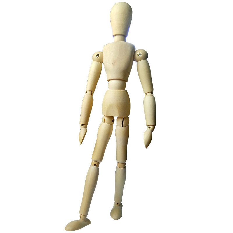 【男女木头人模型】小木人木偶人人体模型美术绘画漫画人偶 30cm