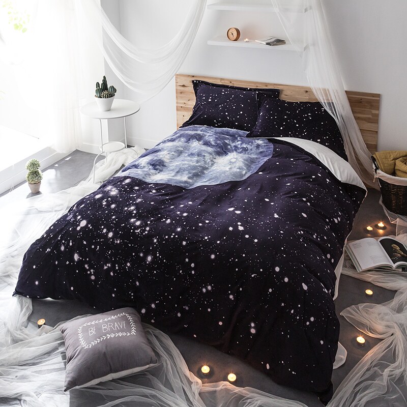 星空水晶绒保暖简约四件套天鹅绒珊瑚绒床上用品双人床单被套优惠券