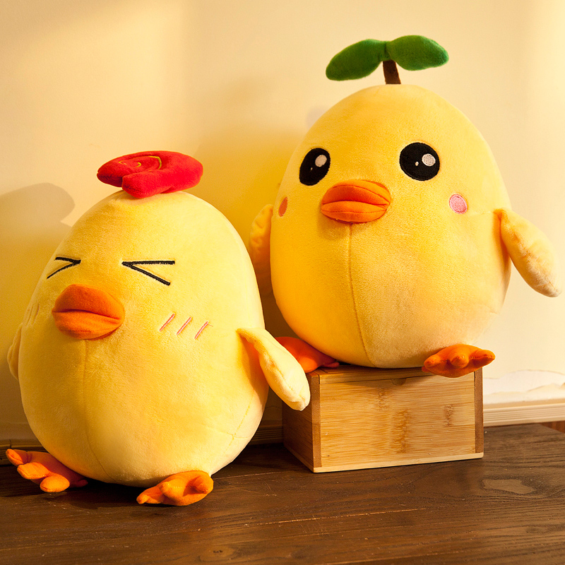 鸡公仔 毛绒 可爱_可爱小黄鸡公仔毛绒玩具抱枕小鸡年吉祥物儿童玩偶