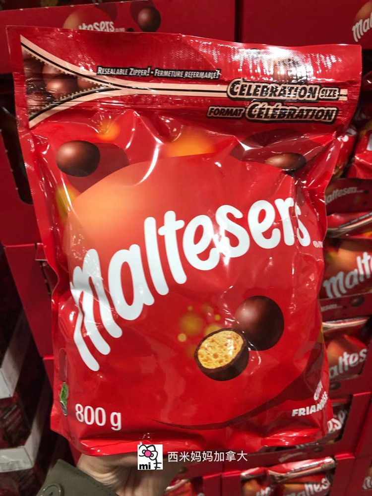 加拿大maltesers麦提沙麦丽素牛奶夹心巧克力豆袋装休闲零食800g优惠