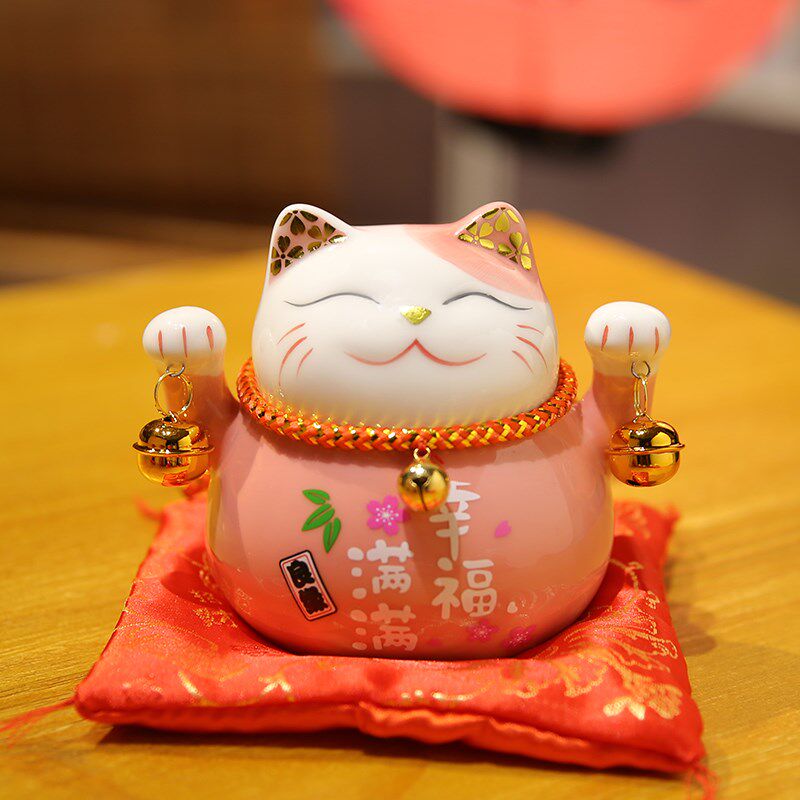 招财猫家居摆件家里客厅存钱罐家用开业家内平安商铺装饰品摇手优惠券