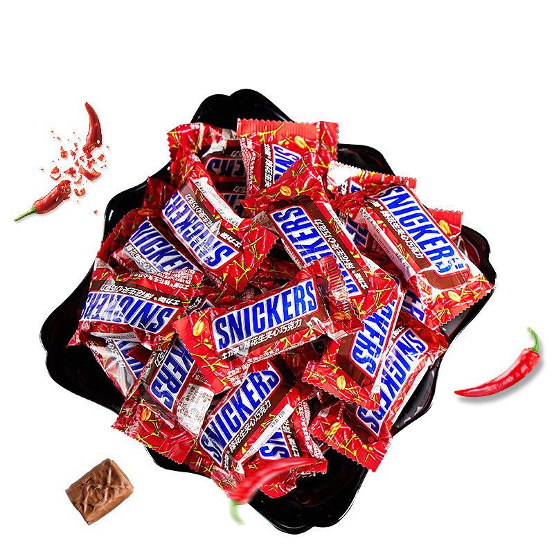 德芙士力架辣花生夹心巧克力散装900g家庭分享