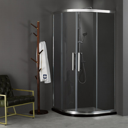 加枫淋浴房一字型定制浴室玻璃隔断屏风定制淋浴房定做沐浴房包邮_不