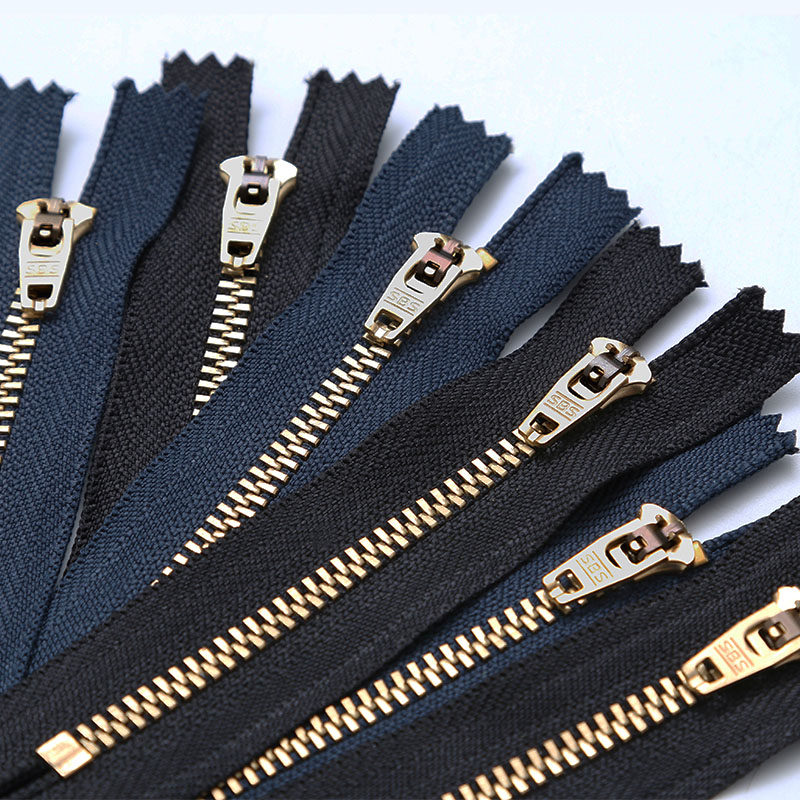 一折服装配件辅料 金属_sbs正品4号金铜牙闭口拉链金属拉链服装拉链
