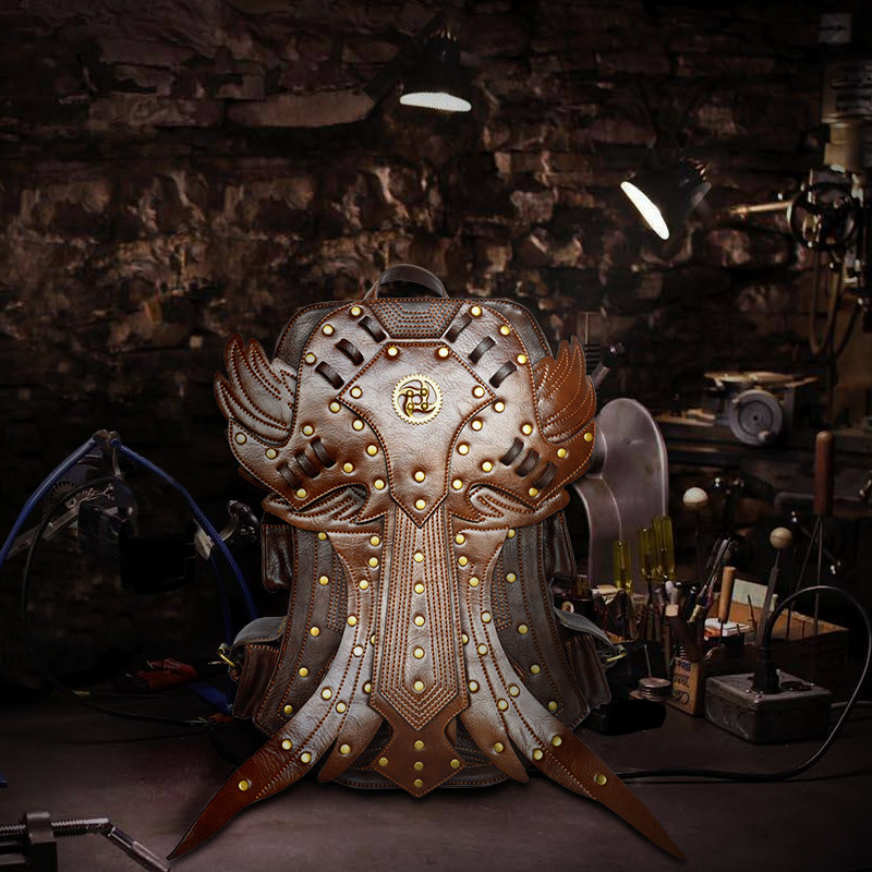 钢铁老爷蒸汽朋克包包2017新款双肩包女包个性设计包可拆卸翅膀包