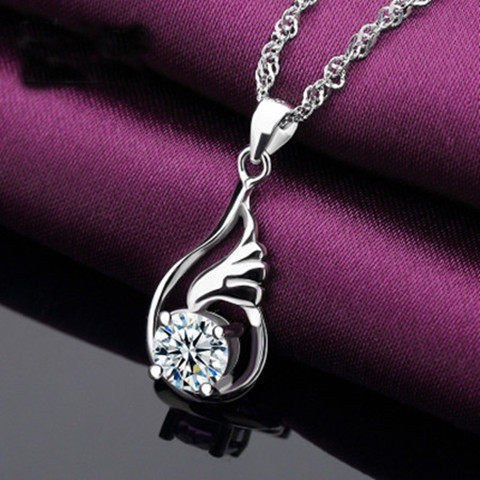 s925银项链女四叶草时尚日韩版银饰品锁骨链吊坠送女友情人节礼物