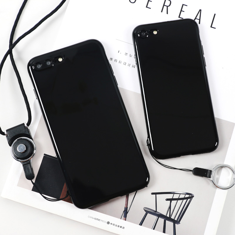 iphone7亮黑色手机壳