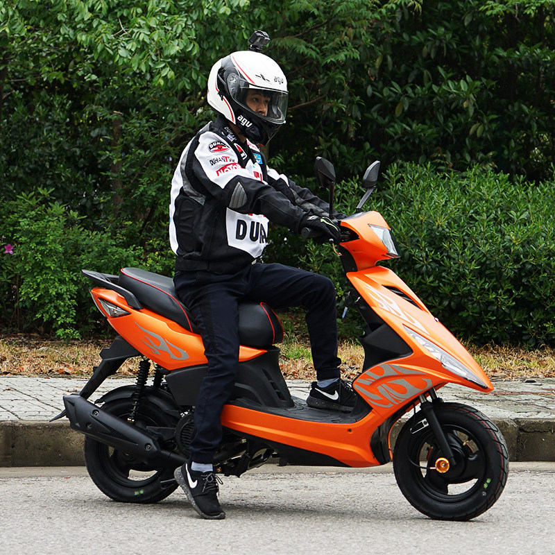 新款鬼火五代踏板车摩托车跑车战速街车趴赛燃油助力车机车可上牌