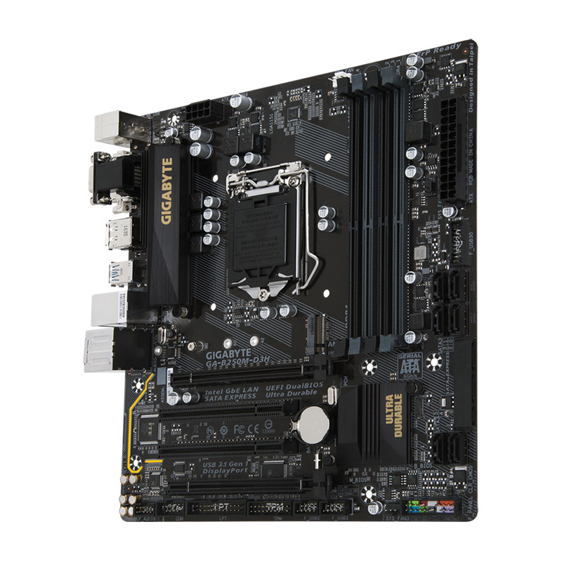 gigabyte/技嘉 b250m-d3h b250电脑游戏主板 1151 非b75 b85 b150