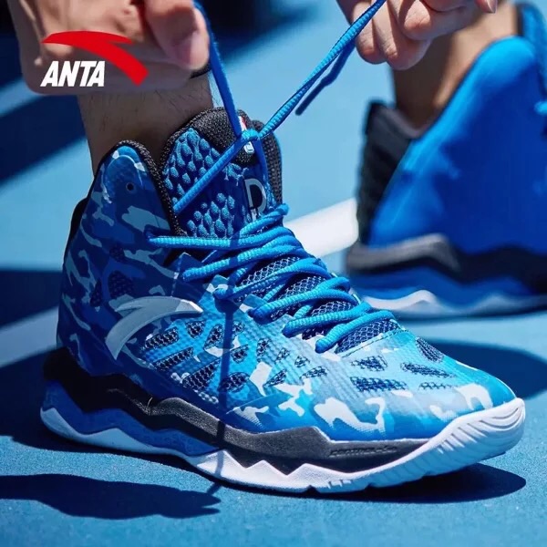 运动鞋高帮_安踏篮球鞋男鞋正品耐磨缓震透气高帮迷彩nba隆多勇士战靴