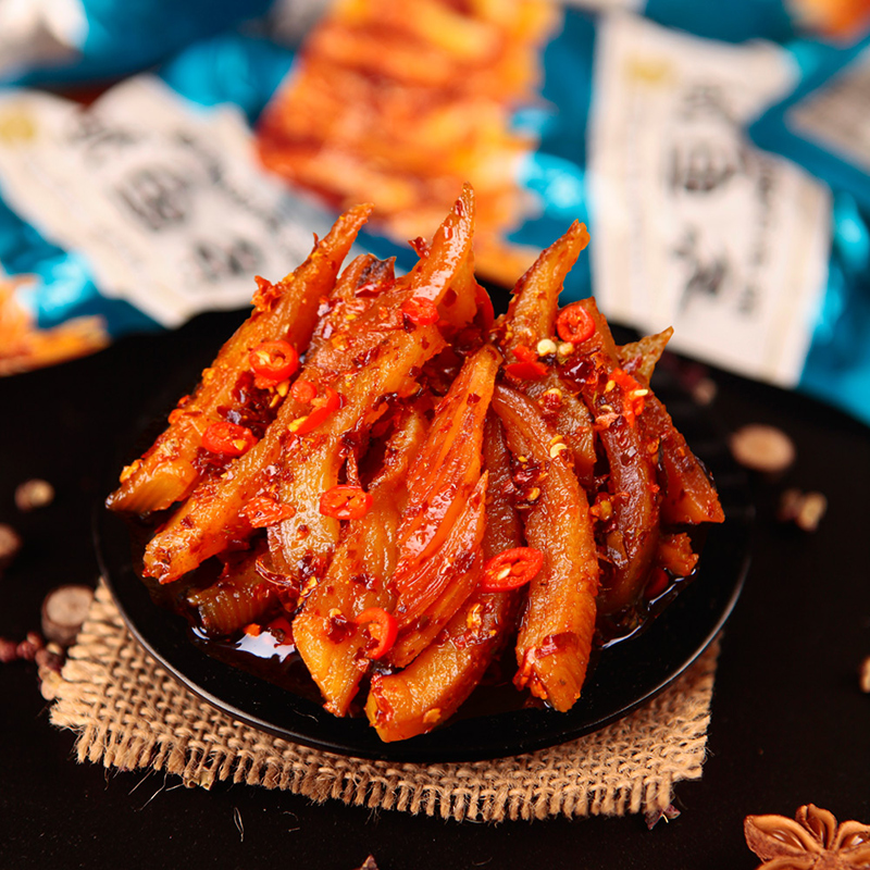 蜀道香麻辣鱿鱼条20g香辣鱿鱼丝四川特产即食海鲜零食 满10袋包邮