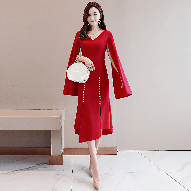 披肩连衣裙 斗篷式