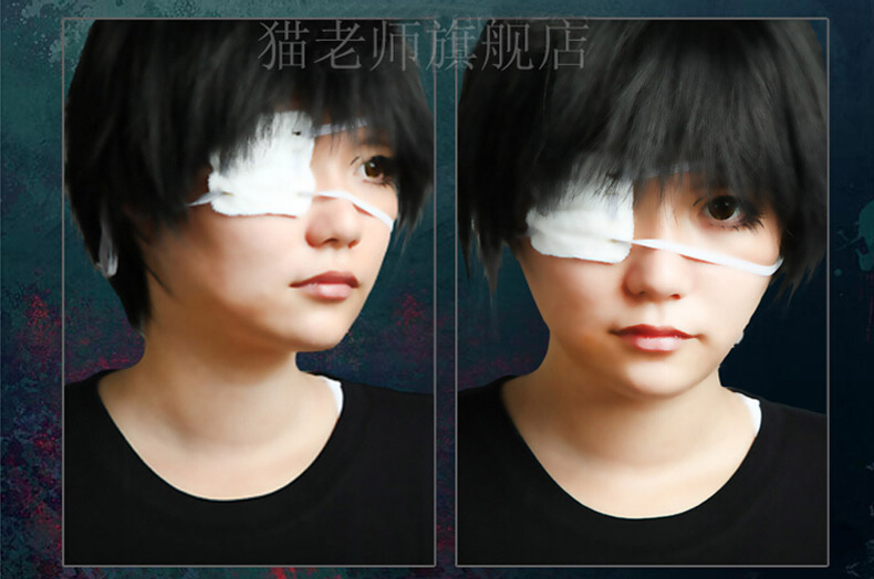 猫老师多角色纯棉眼罩cosplay东京食尸鬼小鸟游六花金木研独眼罩