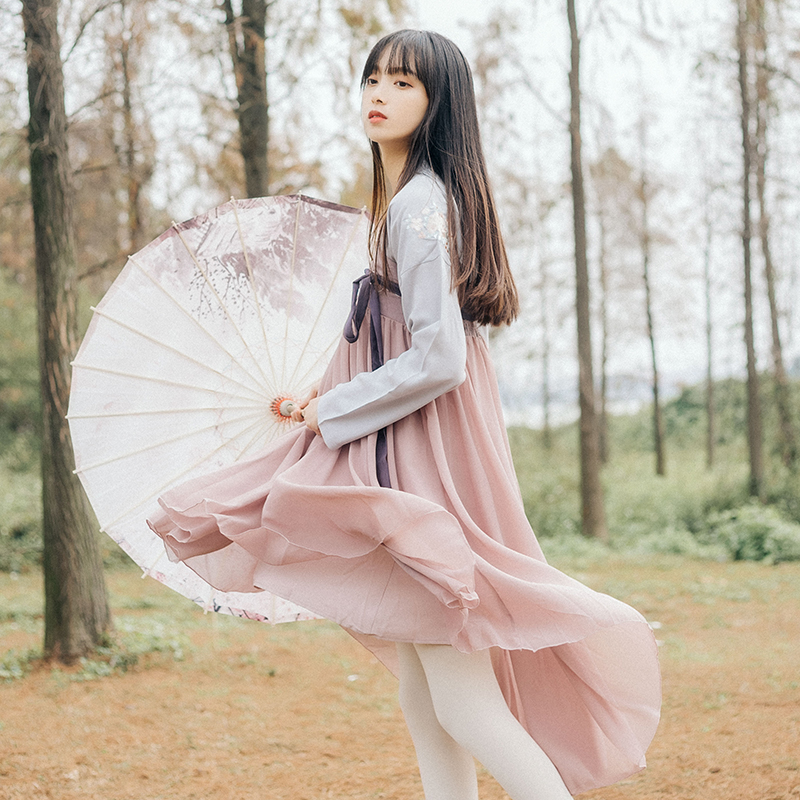 芈书《紫樱》改良汉服大摆齐胸襦裙复古风汉元素日常软妹 春秋 女