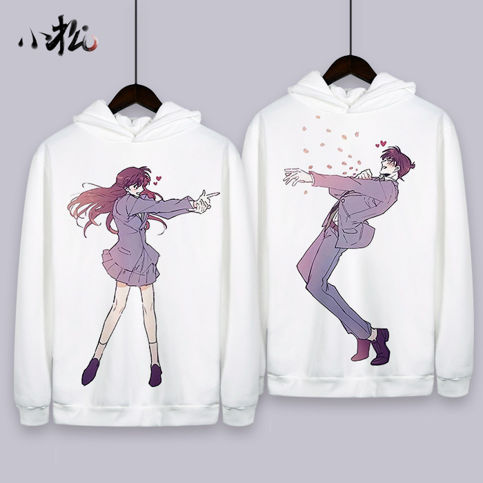 抖音同款名侦探柯南卫衣男女外套动漫周边毛利兰工藤新一情侣衣服