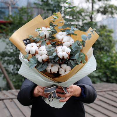 全国顺丰成都当日达生日节日礼物 进口棉花 韩国鬼怪孔侑同款花束