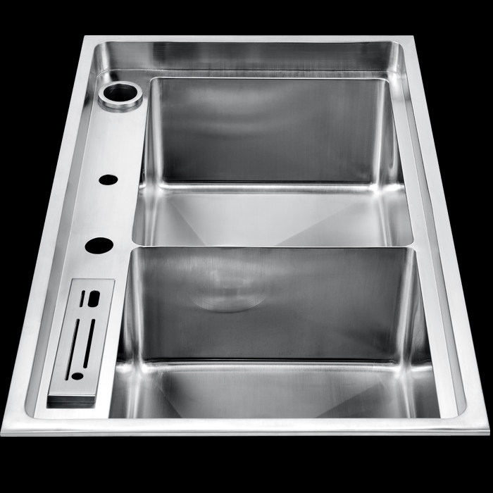 伊卡洛水槽双槽厨房加厚304不锈钢手工水槽家用洗菜盆水池洗碗池