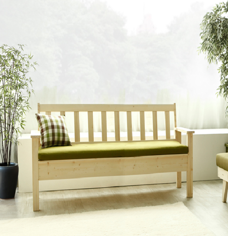 实木环保阳台长椅客厅办公休闲三人带垫沙发椅单人双人靠背椅包邮