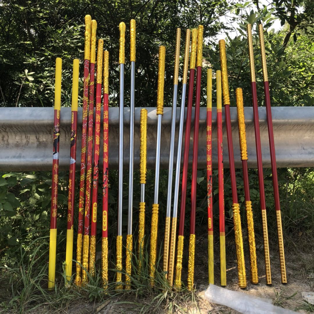 不锈钢伸缩金箍棒孙悟空如意金箍棒发光孙悟空状元帽紫金冠