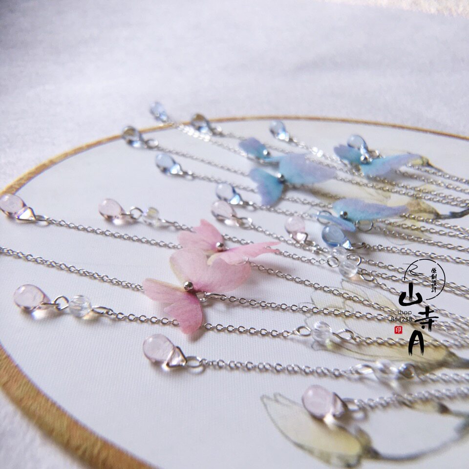 蝶梦】山寺月手作蝴蝶仙耳挂无耳洞耳饰长流苏汉服古风淑女配饰优惠券