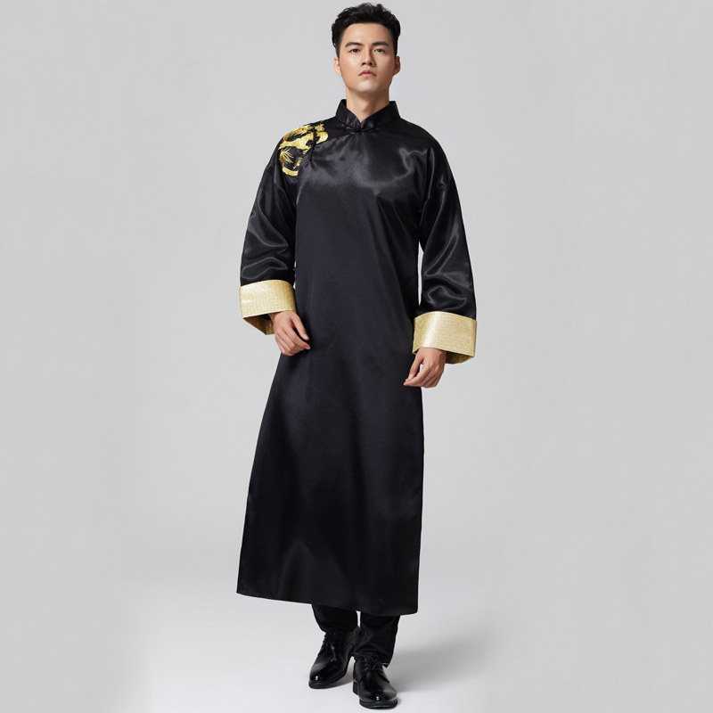结婚礼服伴郎伴娘服男士长衫长袍大褂民国古装相声兄弟演出服优惠券