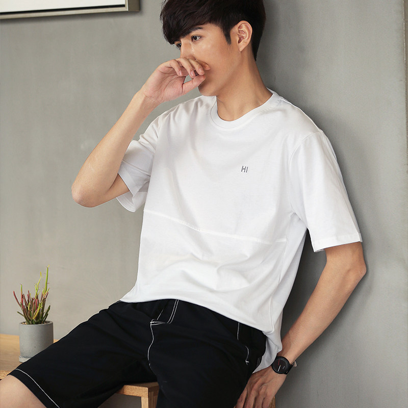 唐狮男_唐狮正品男装短袖t恤男夏装新款韩版纯棉宽松上衣青少年潮优惠