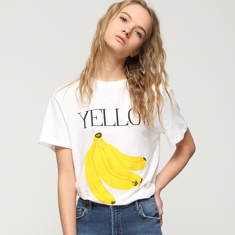 水果图案t,甜美趣味元素为自己加分