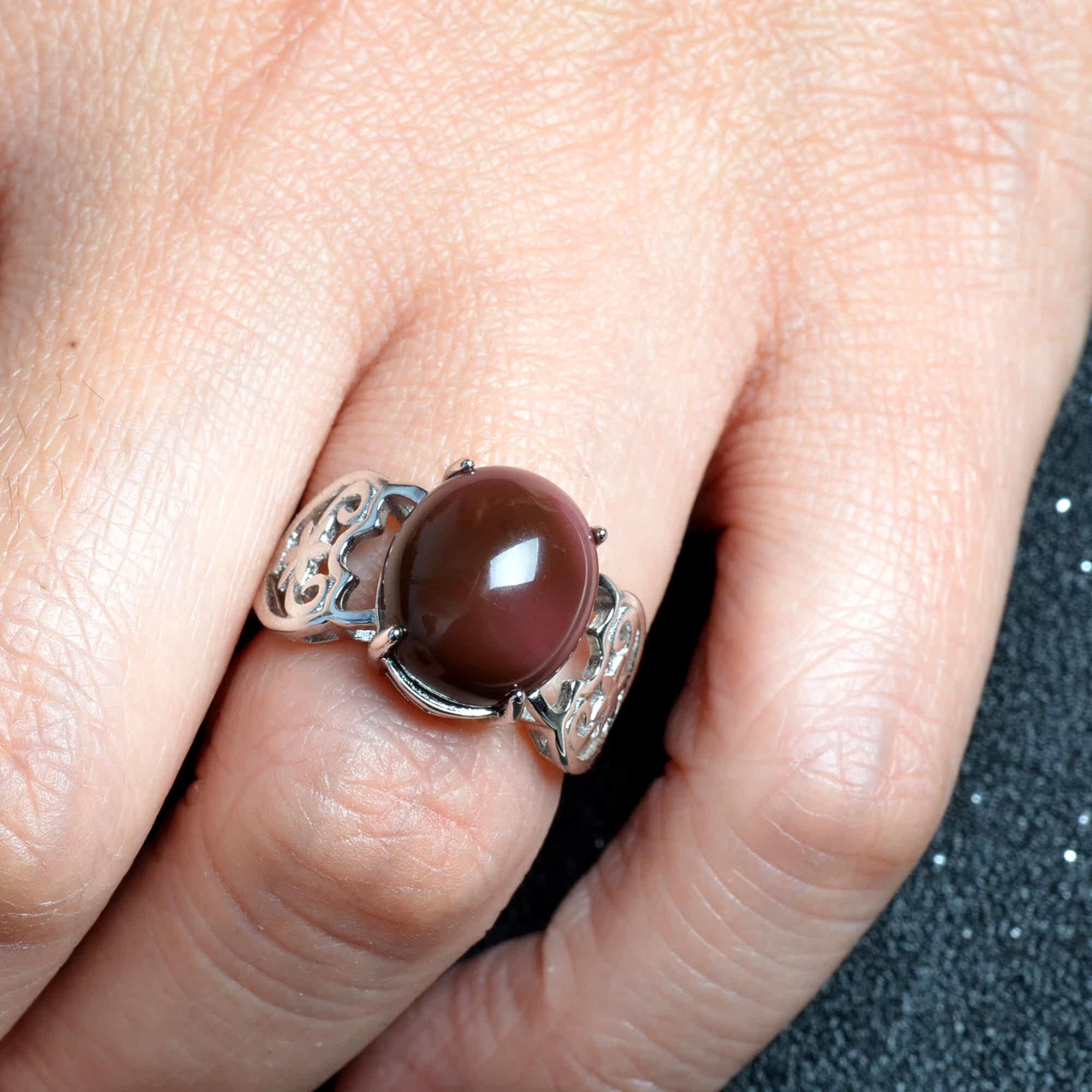 正品手工珠收藏品纯天然五彩盐源玛瑙男女款戒指 925银活口戒面优惠券