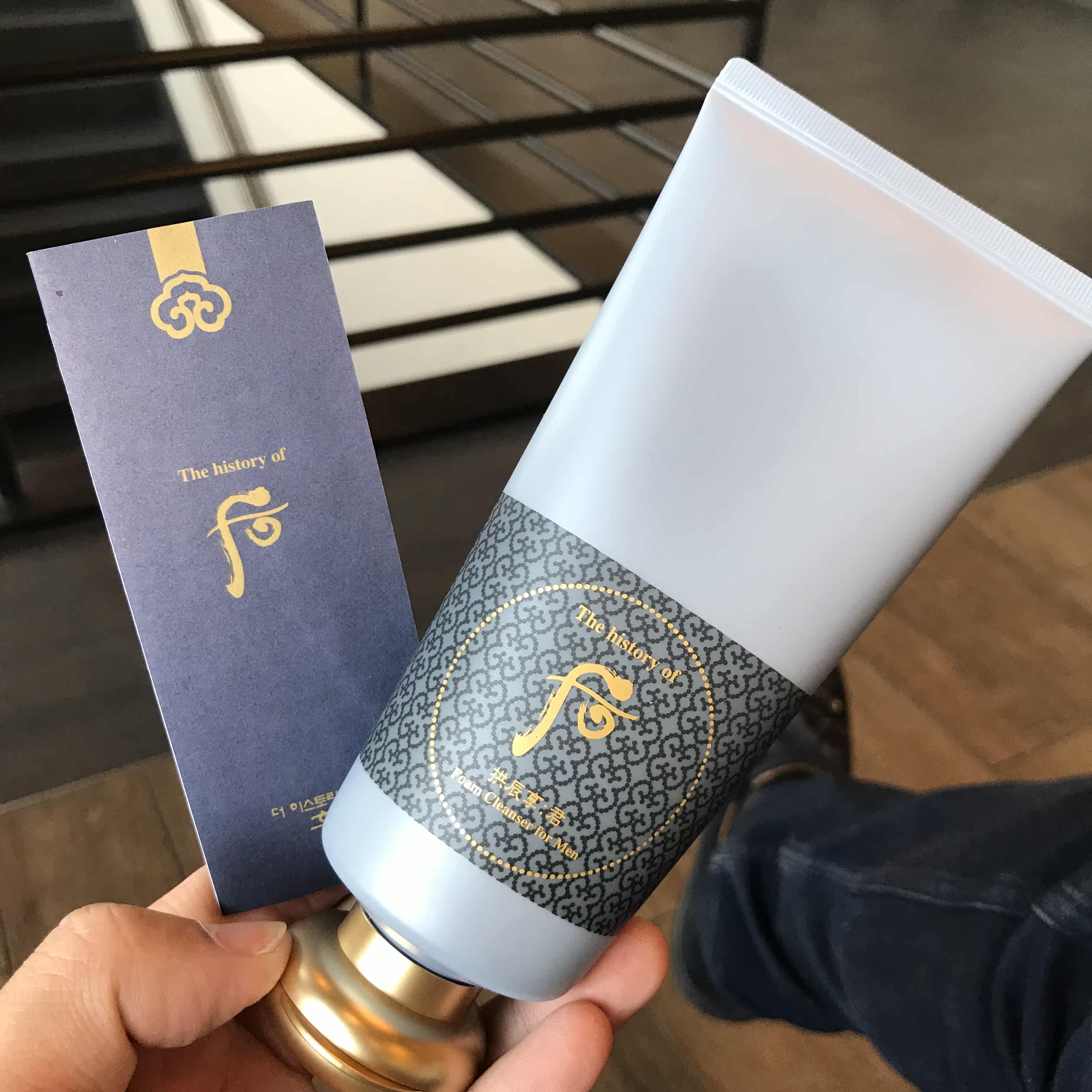 韩国正品现货 whoo后 拱振享 君 男士洁面泡沫 男士洗面奶 180ml