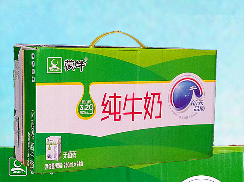 纯牛奶24盒装_蒙牛纯牛奶250ml*24盒装全脂无菌乳武汉同城满百包邮