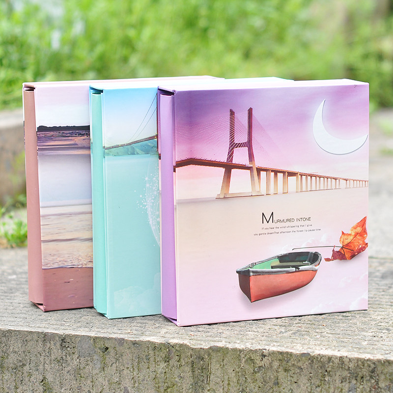 相册本 7寸_影楼照相馆采购7寸过塑相册本影集盒装插页式100张家居