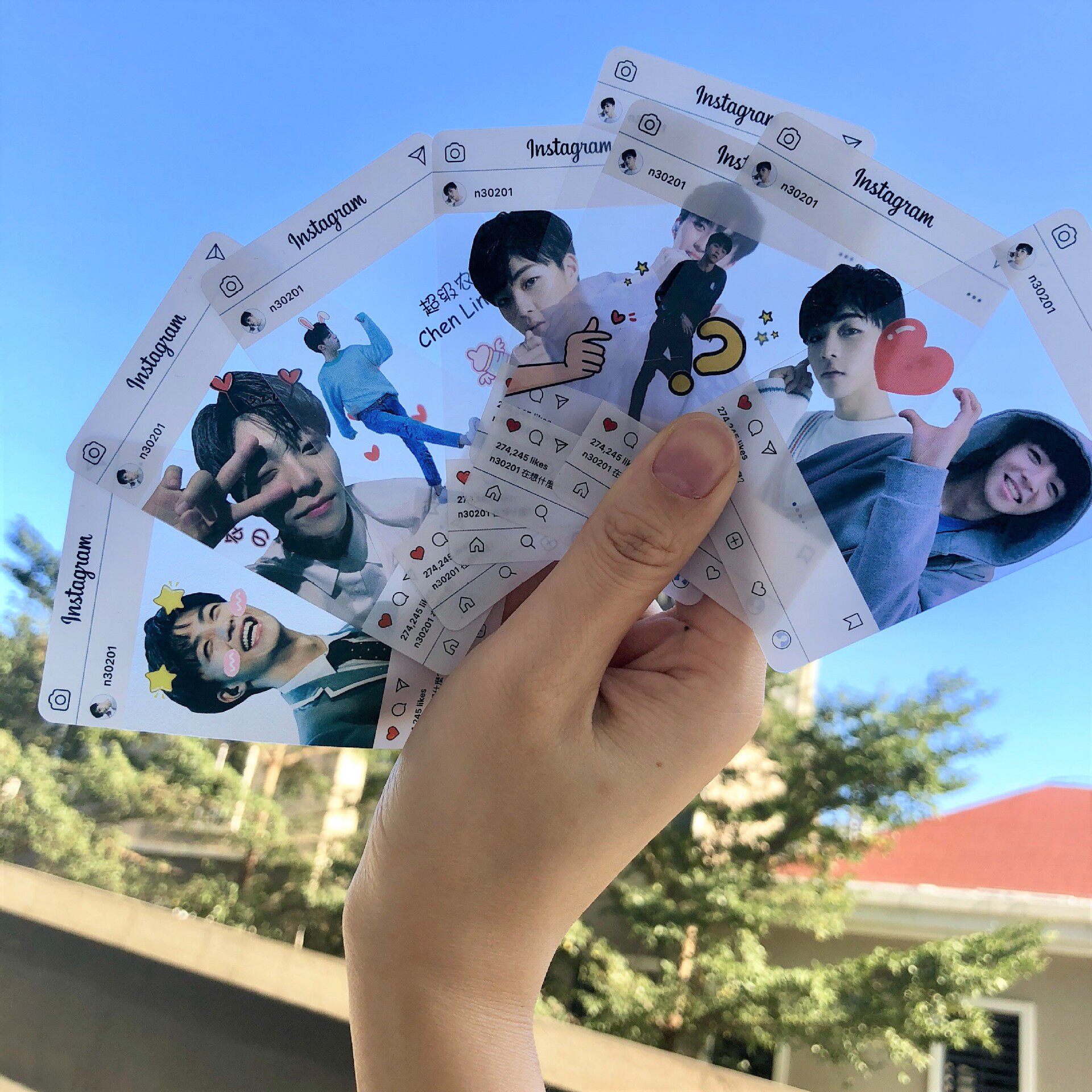 特价明星同款_陈立农透卡ins偶像练习生nine percent明星周边同款ins