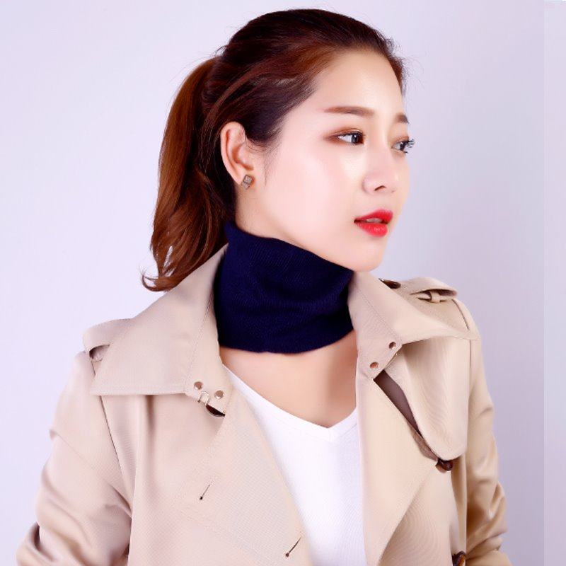 保护颈椎带围脖套脖子女保暖空调房睡觉颈部夏季男士羊毛围领防寒